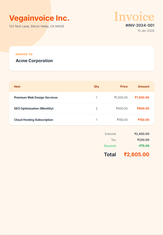 Creative Invoice Template