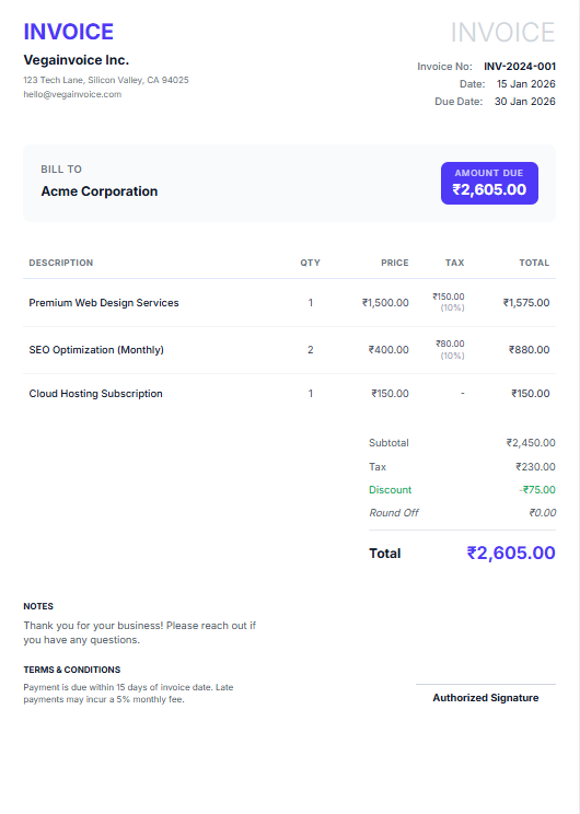 Modern Invoice Template